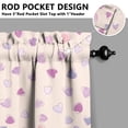 thumbnail image 5 of 3 PCS Cute Cartoon Kitchen Curtains Set - Fun Kawaii Rainbow Animals & Space Design, Semi-Sheer Tier Curtains with Valance for Kids Room, Farmhouse Window Treatment Panels (54x18 & 27.5x24 Inch), 5 of 6