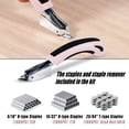 thumbnail image 5 of SHALL Staple Gun Heavy Duty, 3-in-1 Upholstery Staple Gun Kit with 3000 Staples, Staple Remover, Manual Brad Nailer with Specific Staples Outlet Position Indicator Pink, 5 of 6