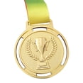 thumbnail image 2 of Medalla La Antorcha Recuerdo Premio Competición Deportiva Aleación Zinc Con Correa (oro), 2 of 2