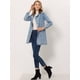 thumbnail image 2 of Chaqueta Vaquera Allegra K Larga con Cinturón y Solapa para Mujer Gris Azulado S, 2 of 6