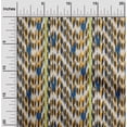 thumbnail image 1 of Tissu de Soie de Coton de Pomme Rayé et Tissu Imprimé Chevron Ikat 1 Yard 42 Inch Wide, 1 of 4