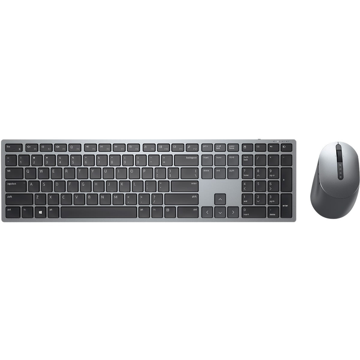 Dell Pro Plus Keyboard and Mouse KM7321W 2.4GHz Wireless Bluetooth Programmable Titan Gray