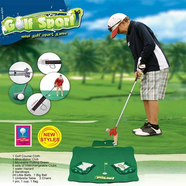 Indoor Mini Golf Game, Golf Game Set With A Little Guy Attached To Golf Club