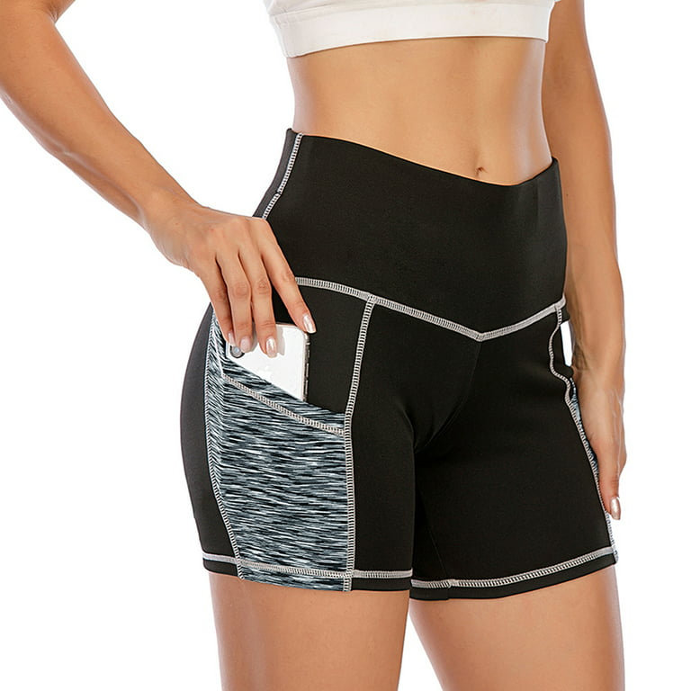 Womens High Waist Sport Shorts Running Shorts Women Fitness Clothes Pocket  Sweat Yoga Shorts Female Athletic Short Sport Femme From Xiadou_trading,  $8.92
