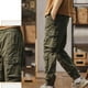 thumbnail image 4 of Pantalones largos para hombre, cintura elástica, transpirables, cómodos, suaves, informales, de playa, de poliéster, 4 of 4