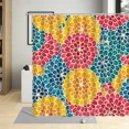 thumbnail image 7 of Cartoons Colorful Flower Printing Shower Curtains Green Palm Leaf Waterproof Bathroom r Polyester Fabric Curtain With, 7 of 7