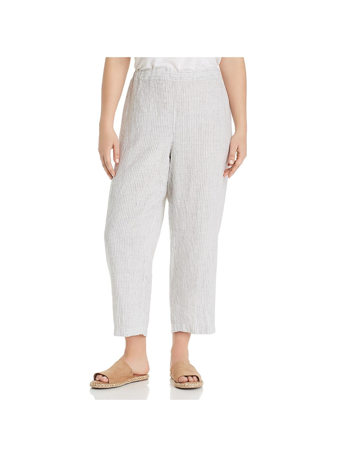 pinstripe ankle pants