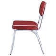 thumbnail image 6 of Retro Upholstered Dining Side Chair Red (Set of 2), 6 of 12