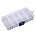 thumbnail image 4 of Wosthever Caja de almacenamiento de 10 compartimentos, práctica caja de plástico ajustable para anillos de cuentas, organizador de exhibición de joyas Type4 NO4 Wosthever CBP096726, 4 of 4