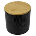 thumbnail image 2 of Home Basics Wave Small Ceramic Canister, Black, 2 of 7