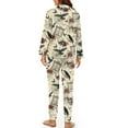 thumbnail image 2 of DISNIMO Crow Flower Print Women's Pajama Sets Long Sleeve Pjs Lounge Set with Pocket Button Down Sleepwear with Long Pajama Pants, (Available in Plus Size), 2 of 7
