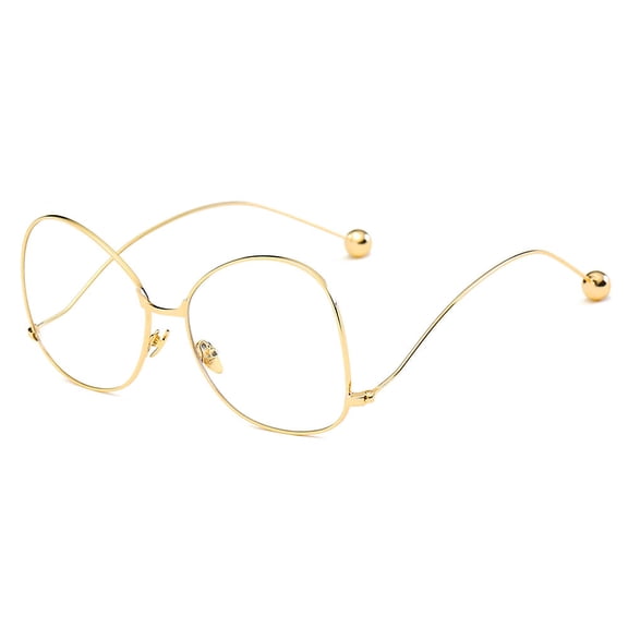 Elegant Gold Slim Frame Eyeglasses - Clear Lens Daily Office & Casual Eyewear