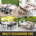 thumbnail image 5 of Pink Tulip Spring Floral Table Cloths for 3 Foot Rectangle Tables, Romantic Flowers Modern Art Plaid Patio Waterproof Elastic Fitted Tablecloths, Washable Rectangular Table Cover for Camping, 5 of 8
