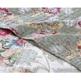 thumbnail image 4 of Chezmoi Collection Dawn 3-Piece Floral Patchwork Vintage Washed 100% Cotton Quilt Set, King, 4 of 5