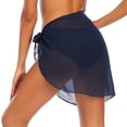 thumbnail image 4 of Qzwdhjm Swimsuit Coverups for Women Sarong Beach Bikini Wrap Semi-Sheer Short Skirt Chiffon Scarf for Summer Swimwear, 4 of 9