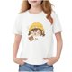 thumbnail image 2 of Blusas y camisas de manga corta con cuello redondo para niños Camiseta de verano de manga corta estampada para niñas Jersey elegante de cuello redondo para niñas Top de algodón para niños, 2 of 6