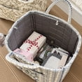 thumbnail image 6 of NOVELAR Mesh Storage Basket with Floral Pattern, 12.6x10.2x9.8 in, Moisture-Proof Lining for Clothing Categorization, Multi-Functional Home Decor Organizer, 6 of 7