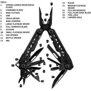 Gerber Truss Multitool, Black with Multi-Position Sheath [30-001779]