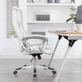 thumbnail image 4 of 2xhome Modern High Back White Deluxe Professional PU Leather Big Tall Ergonomic Office High Back Chair Manager Task Conference Executive Swivel Tilt Padded Arms, Set of 1, 1 piece, 4 of 7