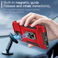 thumbnail image 2 of SaniMore for Motorola Moto G Stylus 5G Stand Case, Slide Camera Cover 360 Degree Rotating Kickstand Magnetic Car Mount Hybird Tri-layer Rugged Shell Military-grade Shockproof Anti-drop Cover, Red, 2 of 10