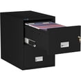 thumbnail image 3 of Phoenix Safe Vertical 31 inch 2-Drawer Legal Fireproof File Cabinet with Key Lock, Water Seal, Black, LGL2W31B, 3 of 5