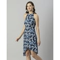 thumbnail image 3 of Moomaya Womens Printed Vacation Dress, Knee Length Side Slit Midi Dress, 3 of 8