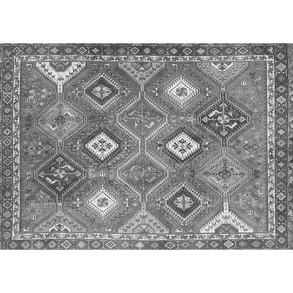 Ahgly Company Indoor Rectangle Persian Gray Traditional Area Rugs, 5' x 7'