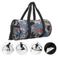 thumbnail image 3 of Zufioo Video Game Print Round Sports Travel Duffel Bag, Airplane Weekender Bag, Waterproof Gym Backpack, Unisex, 3 of 6
