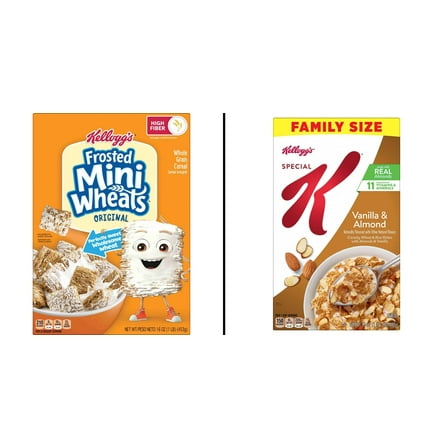 Kellogg's Frosted Mini-Wheats Original 16 oz & Kellogg's Special K Vanilla and Almond Cold 17 oz