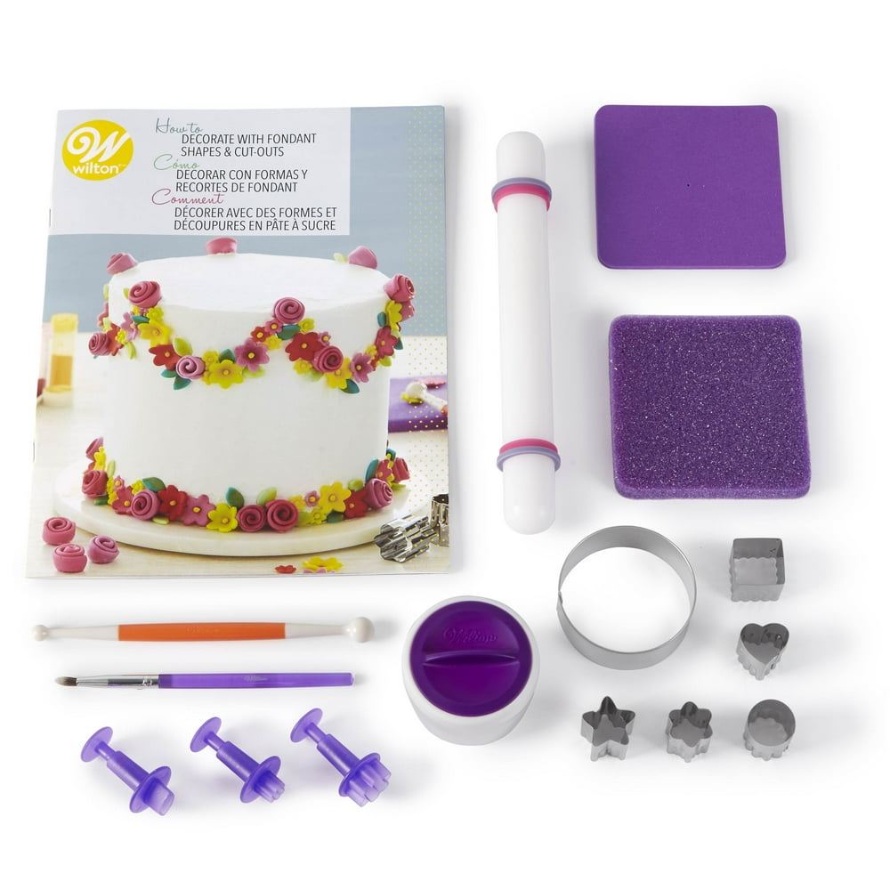 Wilton How to Decorate with Fondant Shapes and CutOuts Kit 14Piece