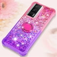 thumbnail image 3 of Clear Case for Xiaomi Poco F5 Pro 5G with Kickstand for Girls Women, Liquid Glitter Sparkle Bling Cute Case Gradient Quicksand Cover for Xiaomi Poco F5 Pro 5G JB Pink Mauve, 3 of 14