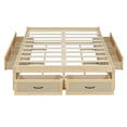 thumbnail image 5 of Euroco Wood Full Size Platform Bed with 6 Drawers for Kids Teens Adults, Antique Natural, 5 of 16
