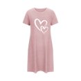 thumbnail image 4 of Rbaofujie Robe pour Femmes Robe de Nuit Courte Surdimensionnée Imprimée Col Rond et Manches Courtes Pyjama d'Automne, 4 of 4