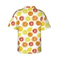 thumbnail image 3 of Daiia Lemon Orange Hawaiian Shirt for Men Gentle Cotton Regular Short Sleeve Casual-XX-Large, 3 of 9