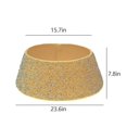 thumbnail image 3 of Christmas Tree Collars 23.6 Inch Sequin Tree Skirt Glitter Xmas Tree Ring Double-layer Velvet Tree Skirt Collar Tree Base Cover For Christmas Hallow, 3 of 5