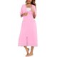 thumbnail image 1 of Lucakuins Camisón para Mujer, Manga Corta con Cremallera Abertura Camisón Largo Ropa de Dormir Loungewear Lucakuins moda, 1 of 2