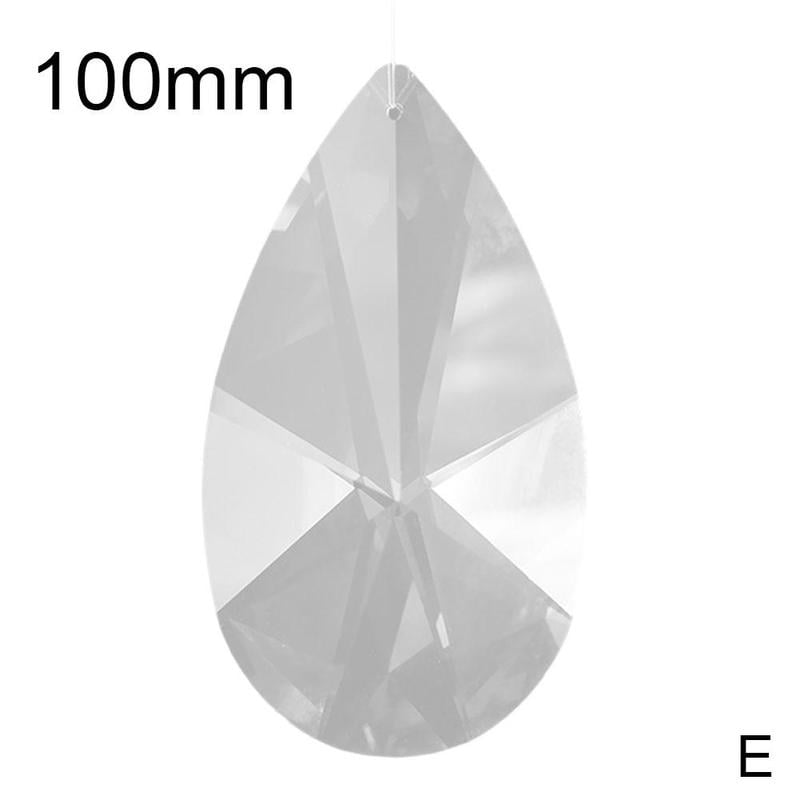 5PC 50MM Oval Crystal Fengshui Faceted Prism Glass Suncatcher Chandelier Pendant 