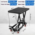 thumbnail image 4 of GARVEE Single Scissor Lift Table,Hydraulic Lift Cart with Non-Slip Pad and 4 Wheels for Material Handling,500lbs Capacity,Black, 4 of 7