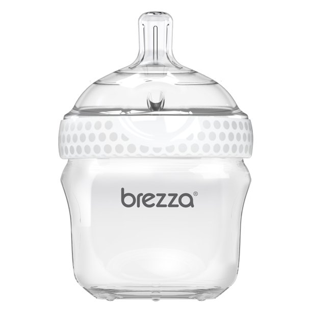 Baby Brezza Natural Baby Bottle Easiest to Clean White, 5oz, 1 Pack