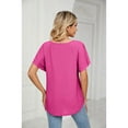 thumbnail image 6 of Anbech Ruffled Sleeve Womens V Neck Shirt 2024 Tunic Casual Blouse Tops, 6 of 8