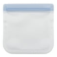 thumbnail image 3 of opvise Reusable Transparent Fresh-keeping Bag Double Zipper Sealed Bag Leakproof Sandwich Bag Washable Food Storage Container Grey, 3 of 8