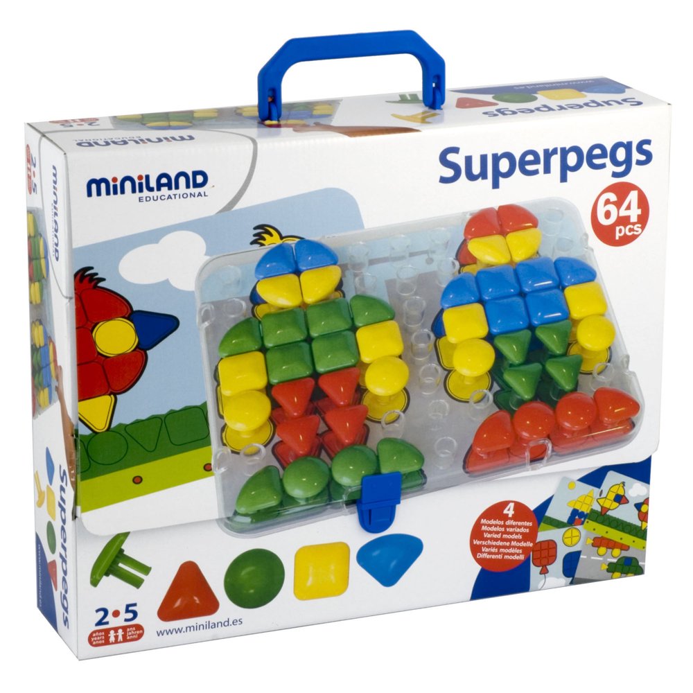 Miniland Super Pegs, 69 Pieces
