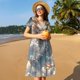 thumbnail image 4 of Easygdp Cool Cloud White Dragon para Vestido Transpirable de Mujer, Vestido Suelto de Manga Corta con Pliegues y Bolsillos para el Verano, 4 of 6