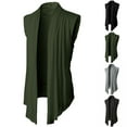 thumbnail image 6 of Stylish Men Cardigan Sleeveless Breathable Pleated Coat Jacket For Daily Wear, 6 of 9