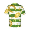 thumbnail image 3 of Disketp Hawaiian Shirts For Men,Watercolor St Patrick Day Print Mens Casual Short Sleeve Button Down Shirts Beach Shirt, 3 of 8