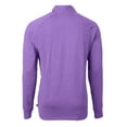 thumbnail image 3 of Men's Cutter & Buck  Heather Purple Kansas State Wildcats Vault Adapt Eco Knit Heathered Recycled Raglan Quarter-Zip Top, 3 of 3
