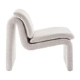 thumbnail image 5 of Maklaine Boucle Fabric Upholstered Armless Accent Chair in Parchment, 5 of 9