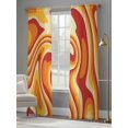 thumbnail image 4 of Orange Yellow Sheer Curtains 84 Inch Length 2 Panels Set, Modern Ombre Abstract Aesthetic Art Voile Window Treatment Rod Pocket Curtains Sheers Drapes for Bedroom/Living Room/Kitchen 52"x84"x2, 4 of 7