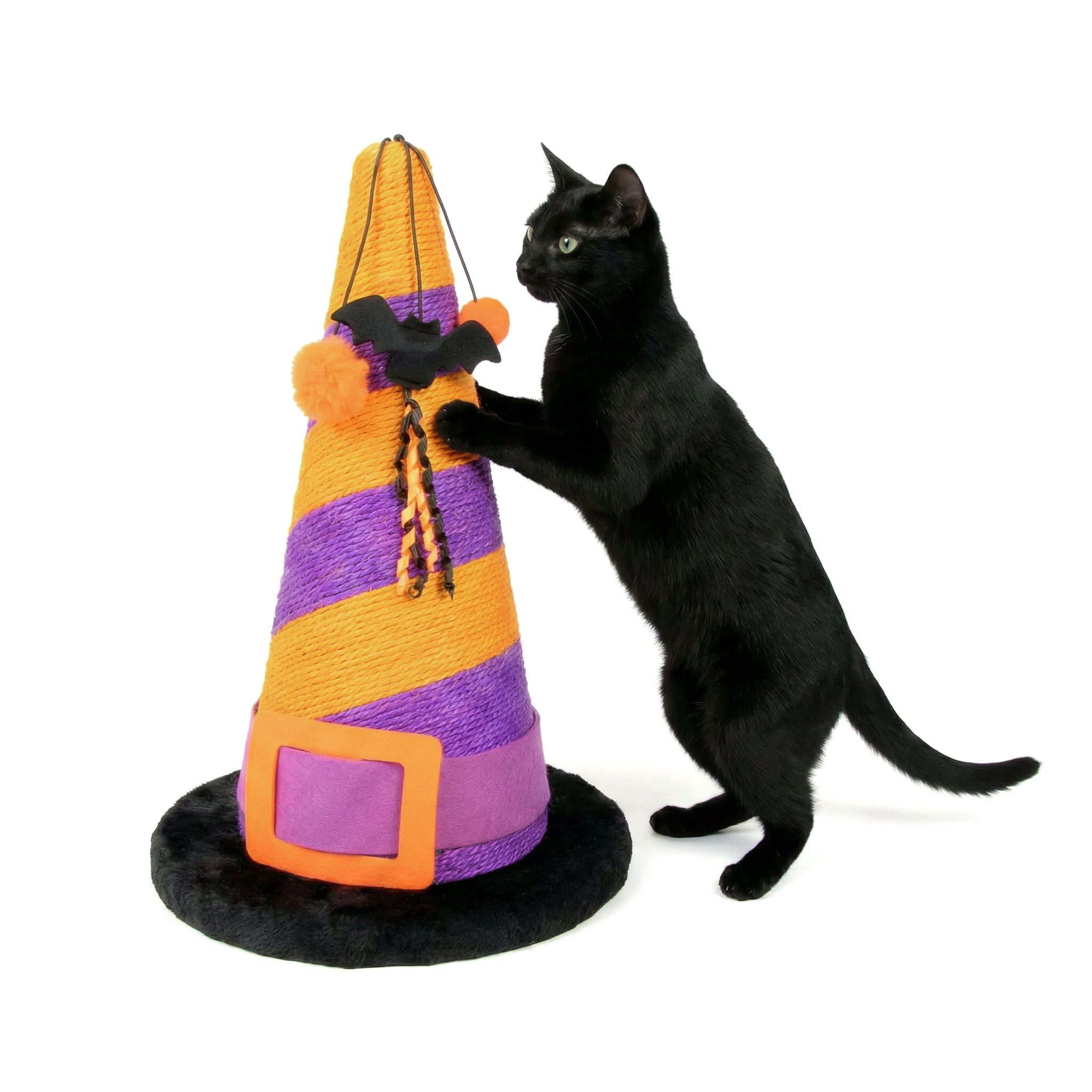 Kitty City Halloween Witch Hat Cat Scratching Post, Multicolored, One Size