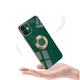 thumbnail image 2 of Apple iPhone 13 13Pro 13Pro Max 13 Mini Estuche Soporte para anillo Pata de cabra TPU Parachoques Estuche para teléfono con protección a prueba de golpes, Dark Night Green 13mini (5.4) WD.WDQZL electrónico, 2 of 6